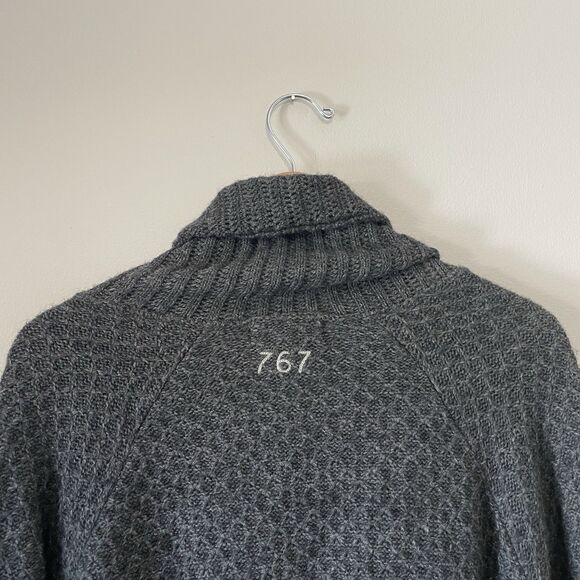 Odd Molly Long Cardigan Sweater S (1) Gray Wool Alpaca Blend 767 Tie Waist - Picture 9 of 15